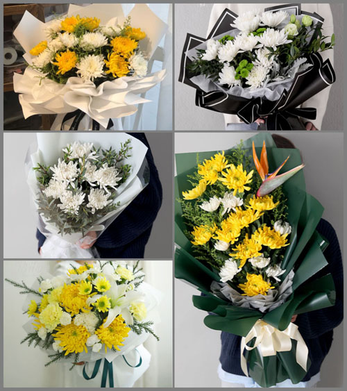 浙江省金华磐安县安文镇中田村白事花束代送